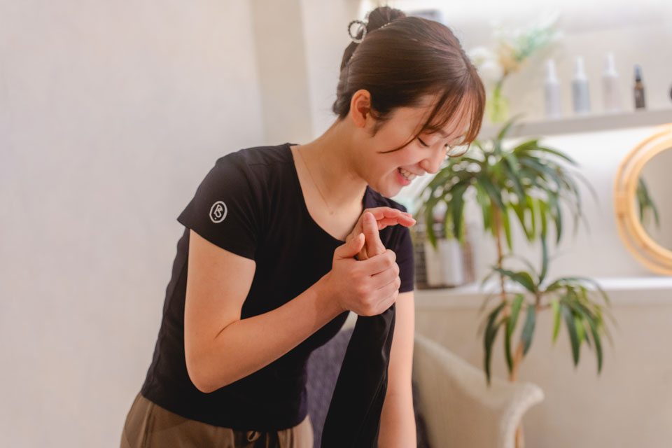 ストレッチの様子