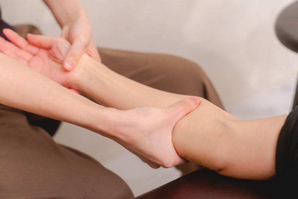 ハンドケアの様子